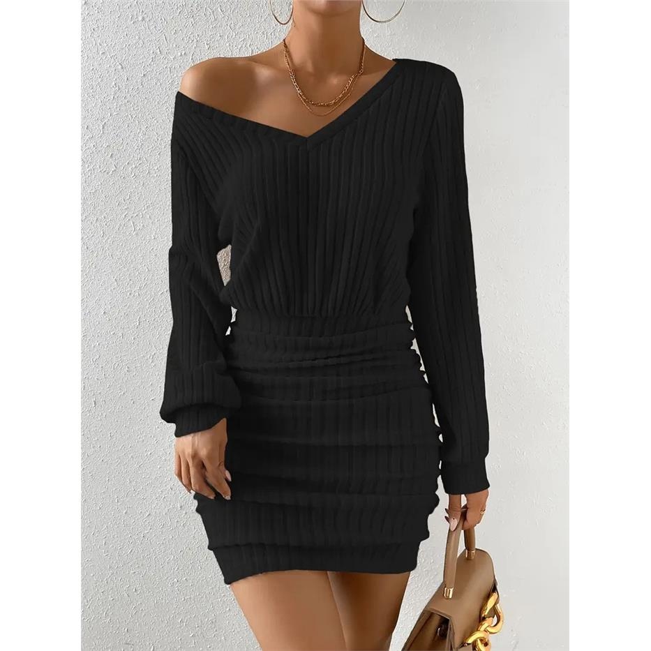 Linen Dress Wrap - Women's Long Sleeve V-Neck Fleece-lined Wrap