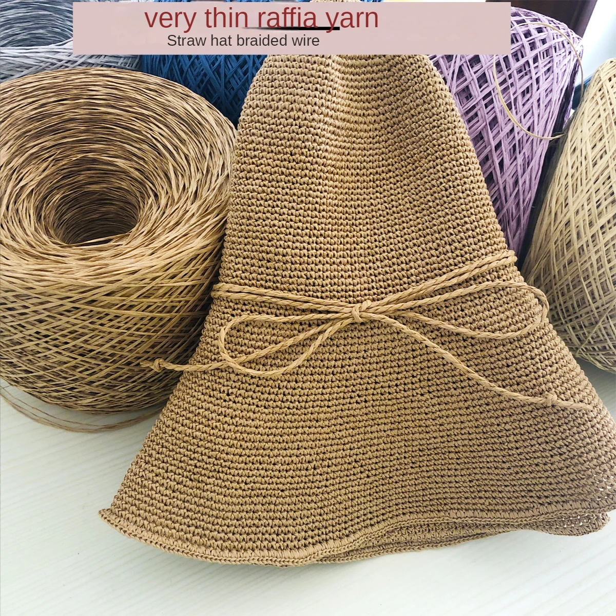Crochet Bag Raffia - 250g Thin Raffia Yarn Paper Grass