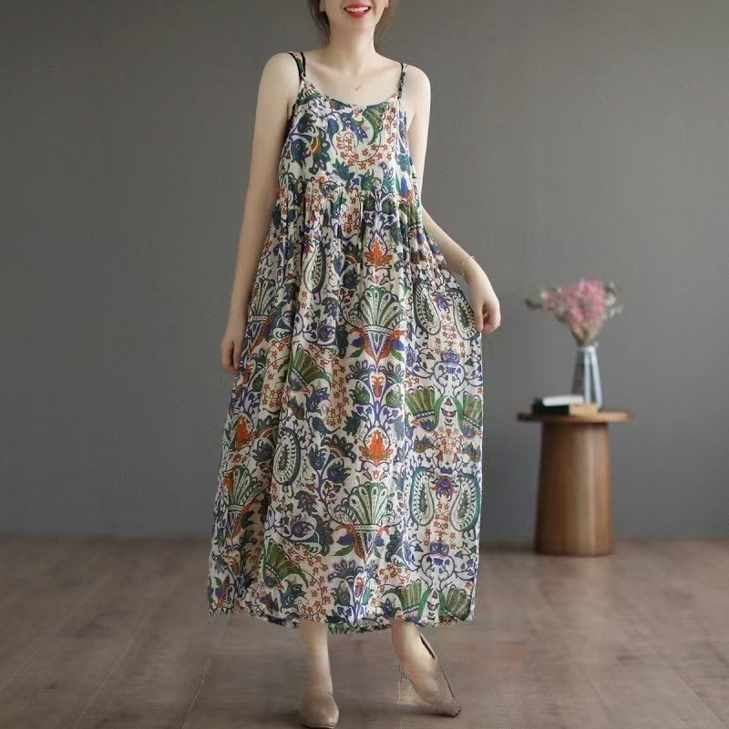 Midi Skirt Floral - Women's Summer French Floral Waist Vest