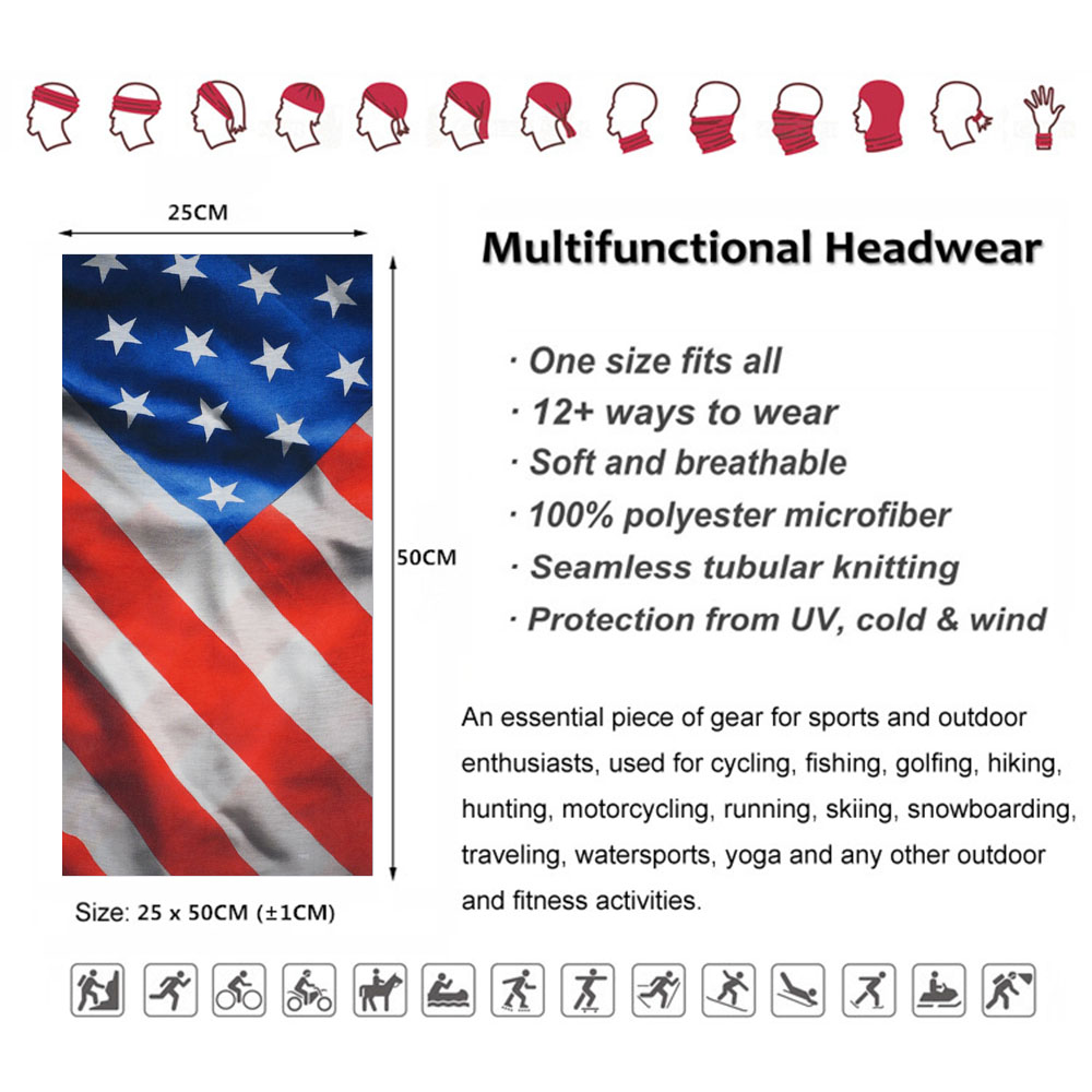 USA Flag Pattern Sun Protectiv – обзор и цена Headband Summer Knit