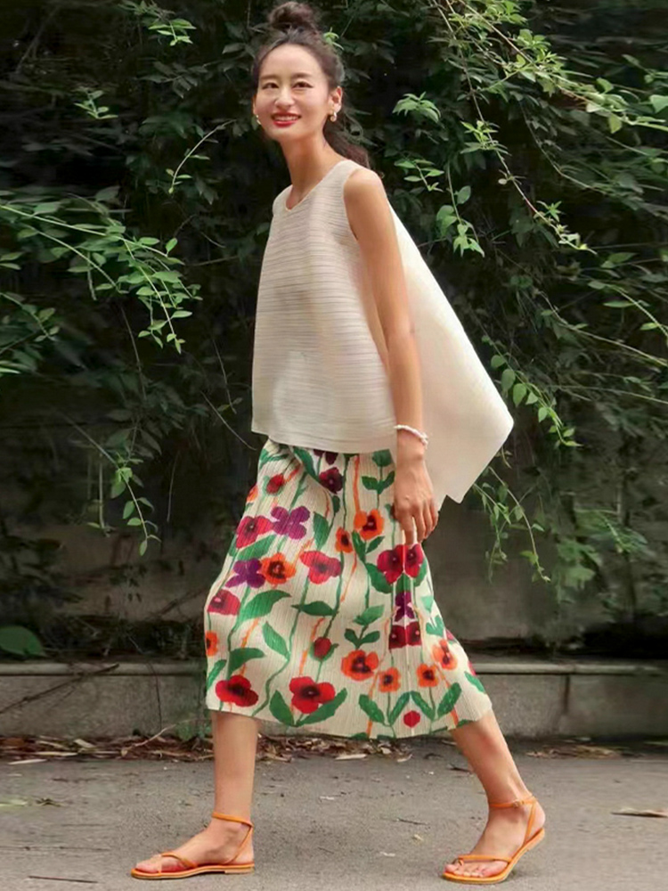  Floral Print Slimming Comfort – обзор и цена Midi Skirt Floral