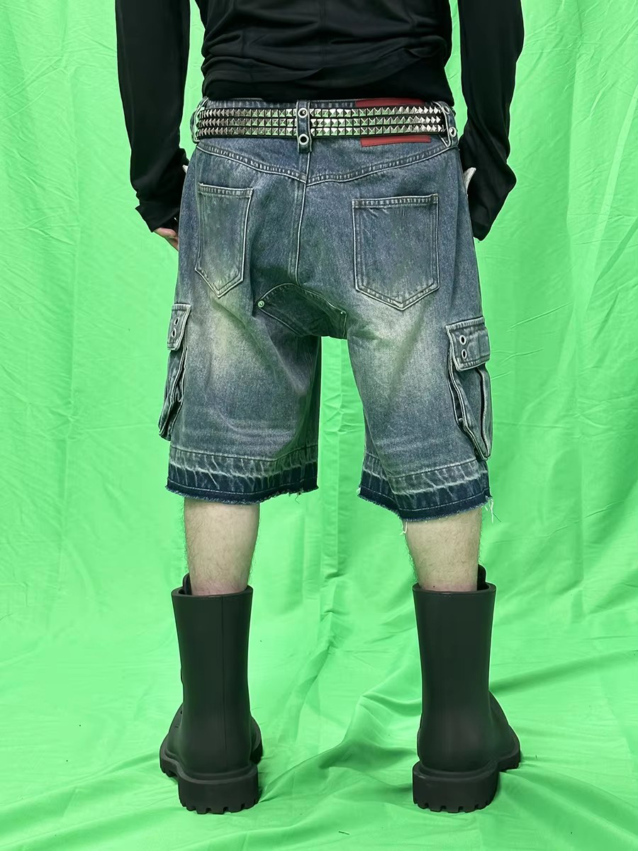 REDDACHIC Men Big Pockets Whis – обзор и цена Shorts Denim Frayed