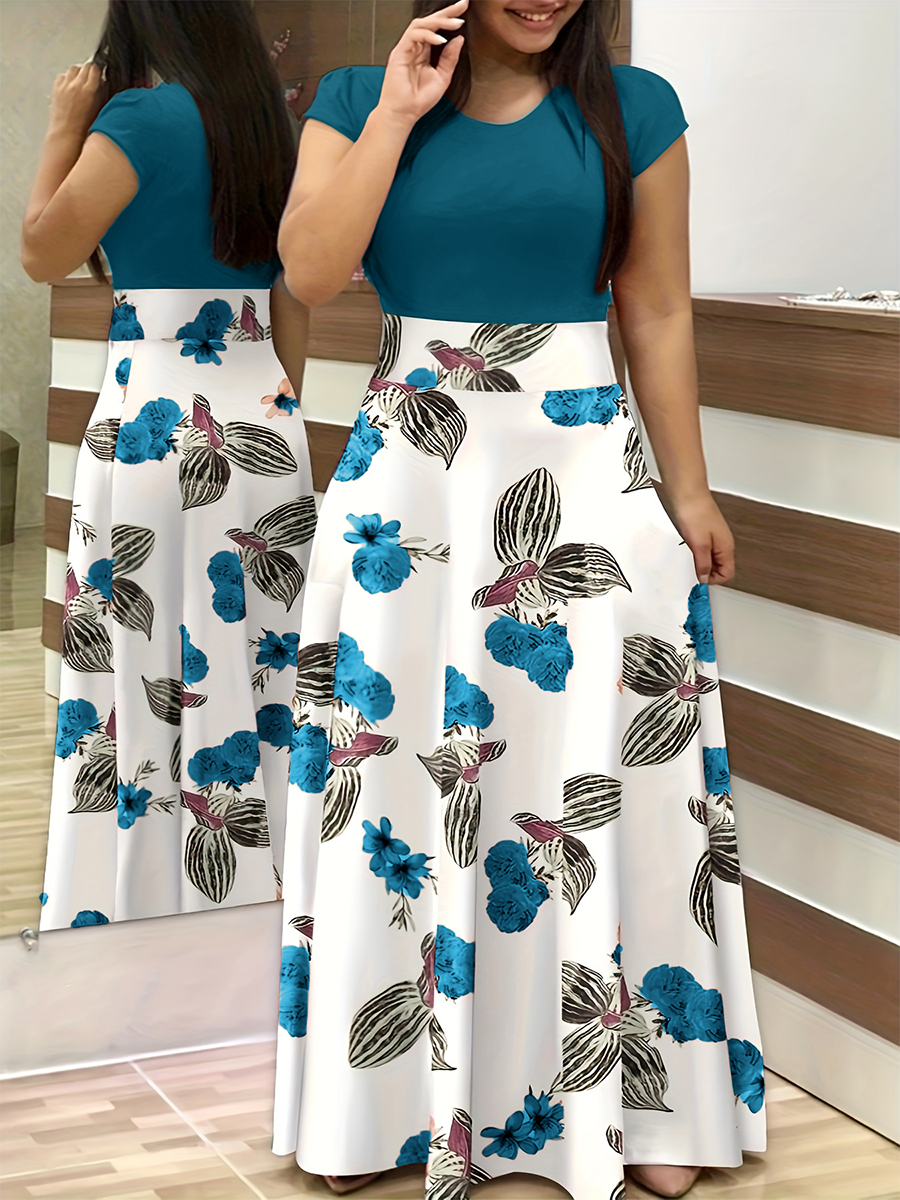 Plus Size Women's Dress Crew N – обзор и цена Romper Floral Print
