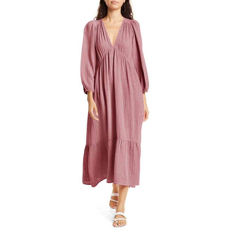 Muslin 100% Cotton Long Sleeve – обзор и цена Linen Dress Wrap