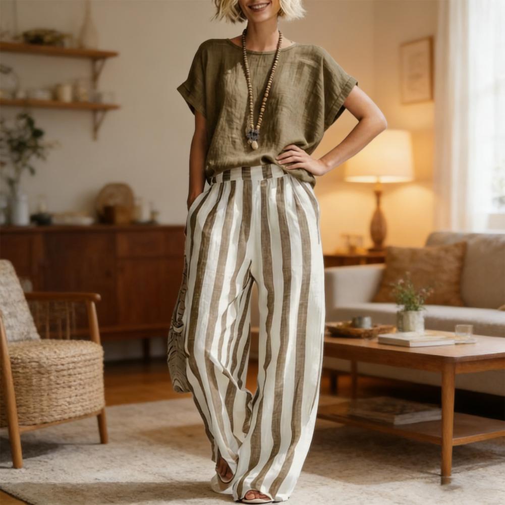 Casual Cotton Linen 2 Piece Se – обзор и цена Linen Pant Wide