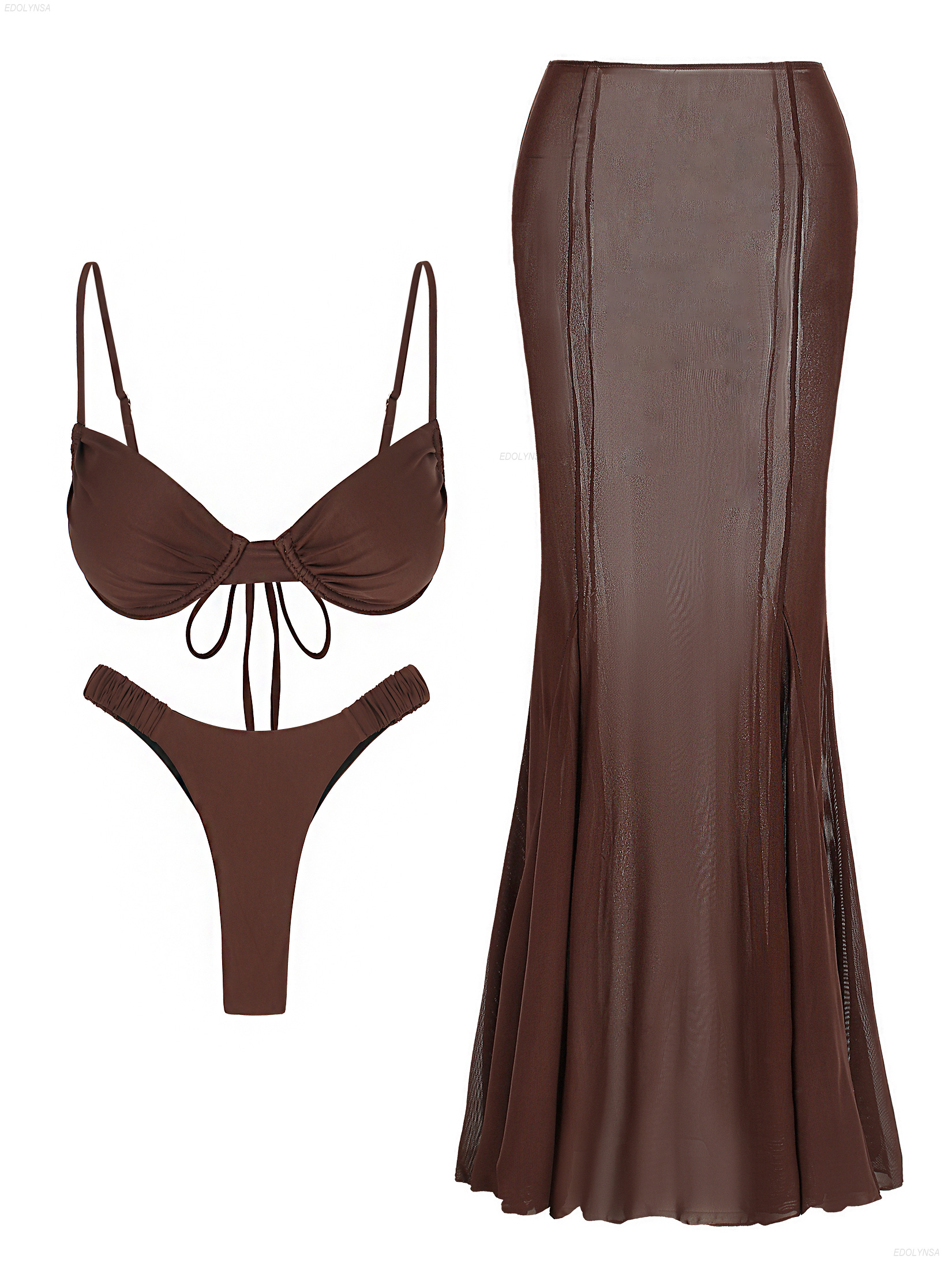 Ruched Bathing Suit with Cover – обзор и цена Swimsuit Bikini Ruched
