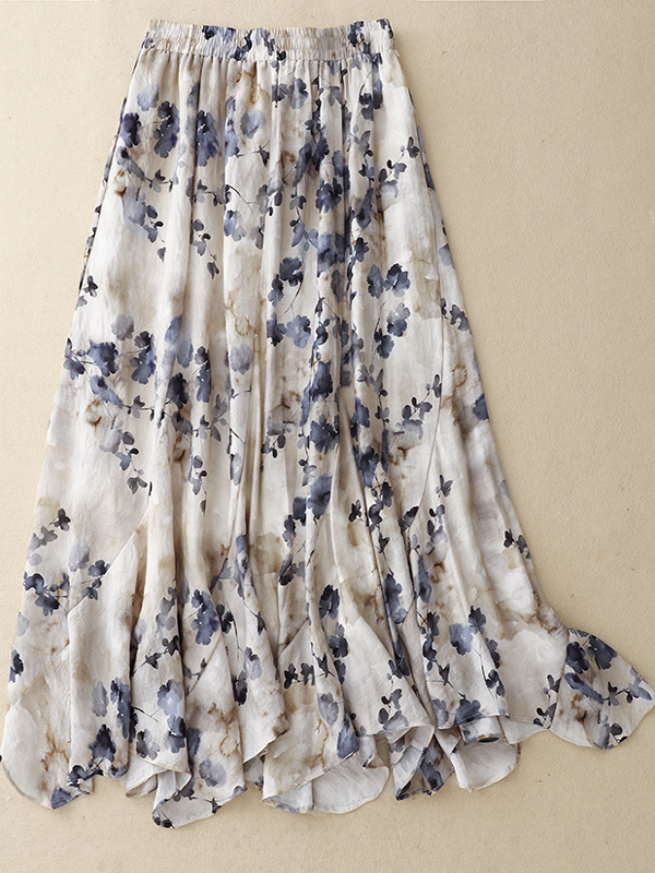 Floral A-Line Skirt Women's El – обзор и цена Midi Skirt Floral