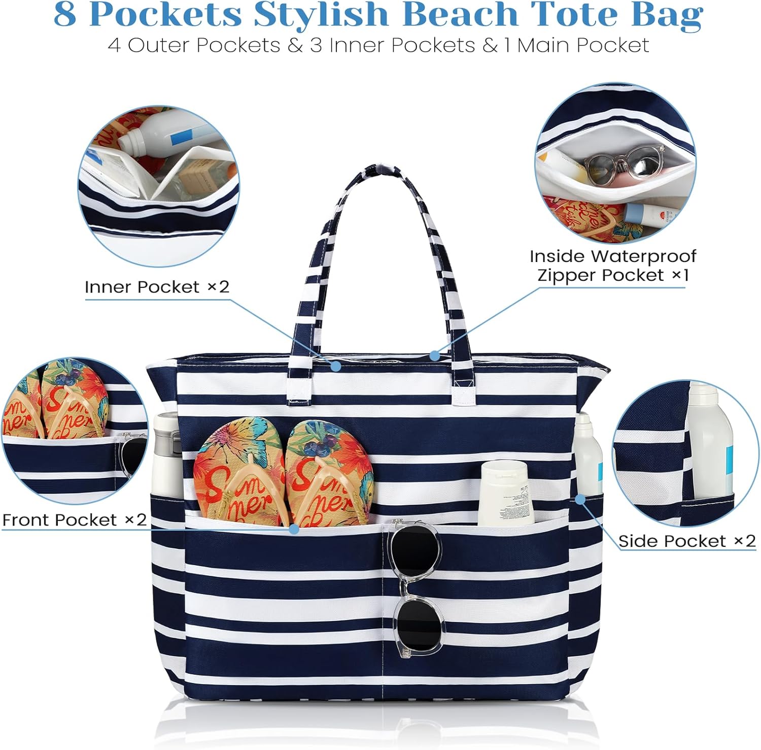 Waterproof Sandproof Beach Tot – обзор и цена Tote Bag Beach