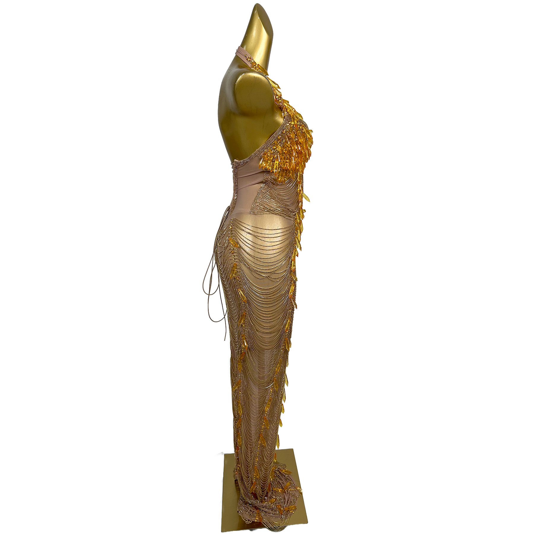 Ailisi Women Luxury Gold Cryst – обзор и цена Maxi Dress Halter