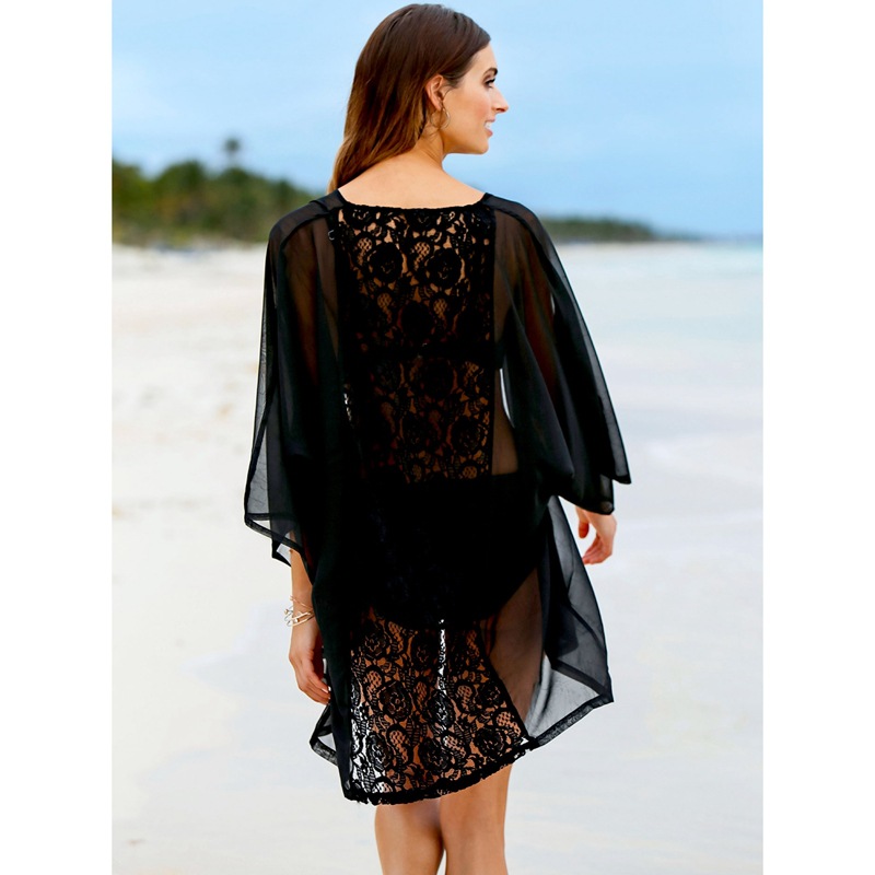 Women's Elegant Black Sheer Ki – обзор и цена Kimono Sheer Floral