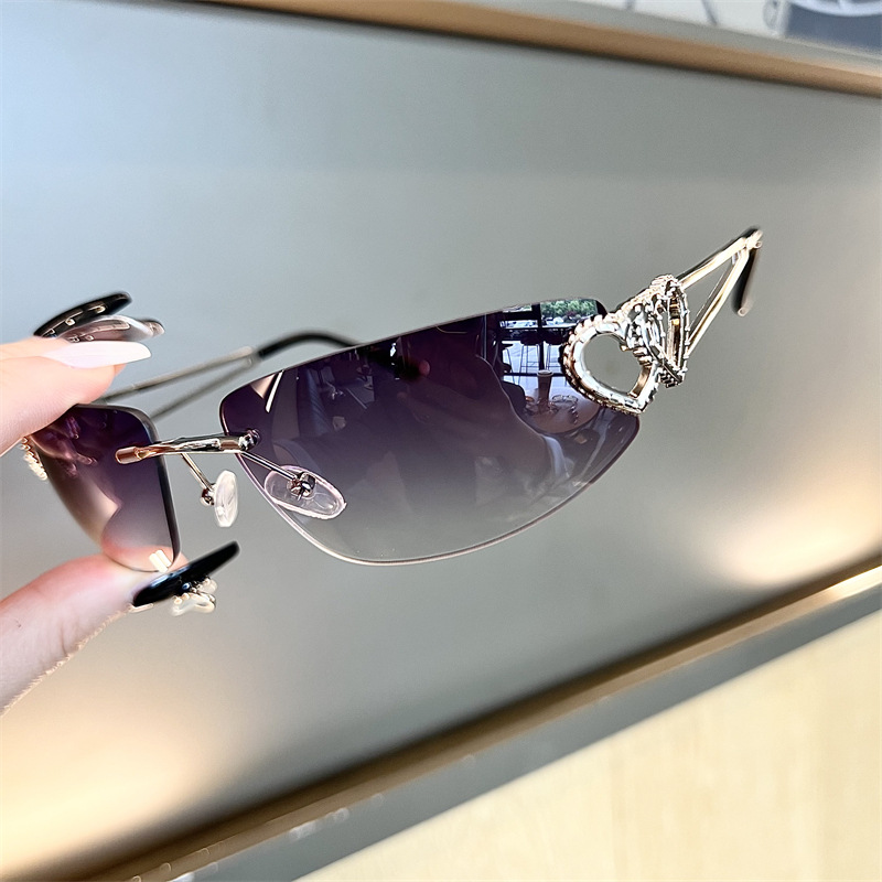 New Oval Cat Eye Frameless Mer – обзор и цена Sunglasses Cat Eye