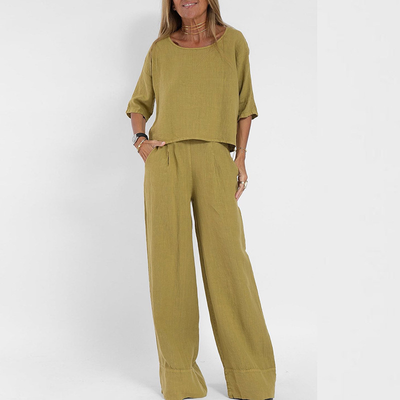 Linen Suits for Women 2 Pieces – обзор и цена Linen Pant Wide