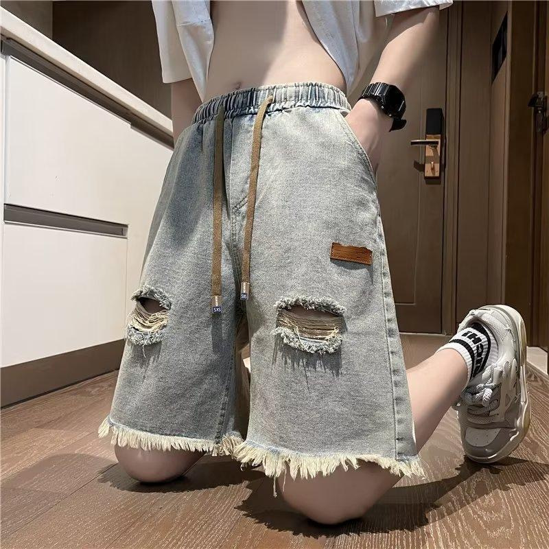 Men's Fashionable Summer Casua – обзор и цена Shorts Denim Frayed