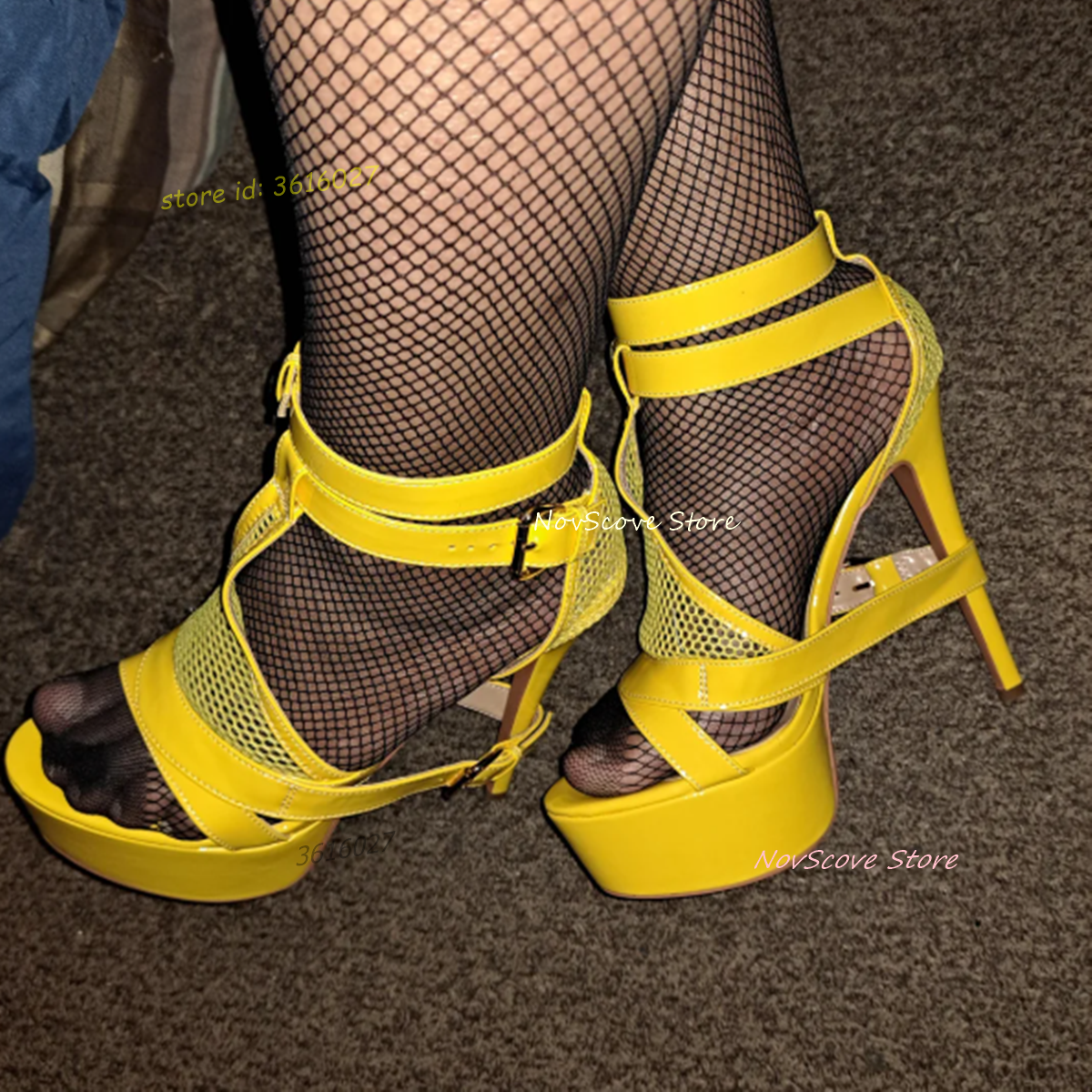 Yellow Open Toe Strappy Sandal – обзор и цена Sandal Strappy Heeled