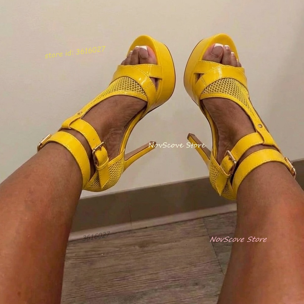 Yellow Open Toe Strappy Sandal – обзор и цена Sandal Strappy Heeled