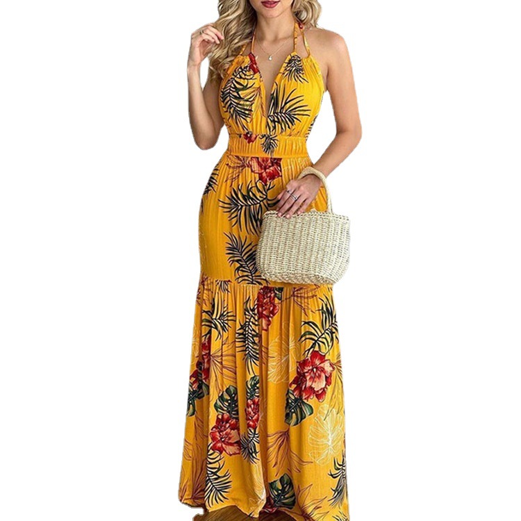Floral Maxi Dress Long Backles – обзор и цена Maxi Dress Halter