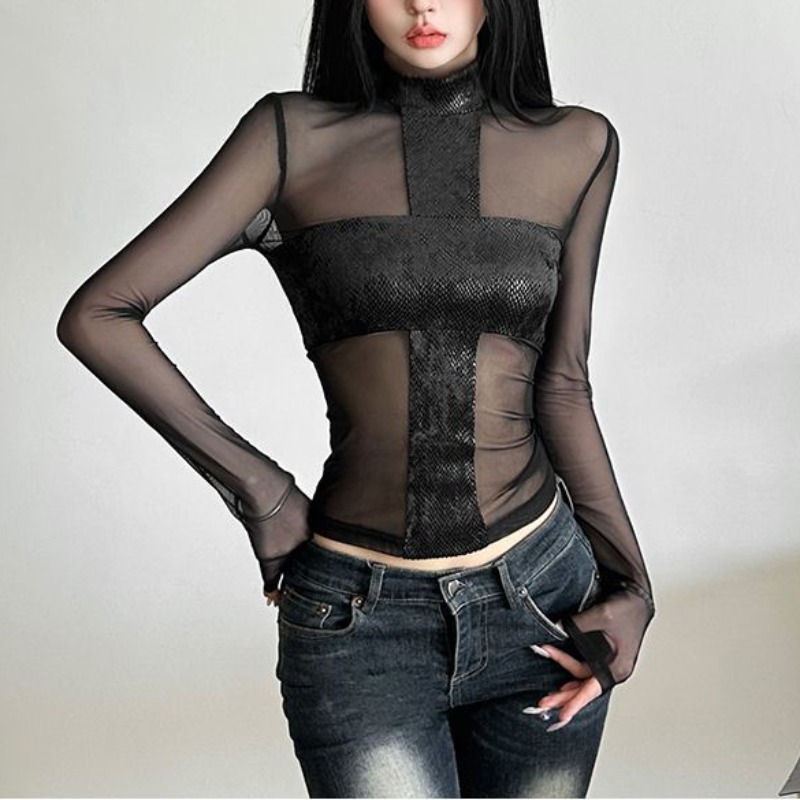 American Style Mesh Long Sleev – обзор и цена Blouse Off Shoulder