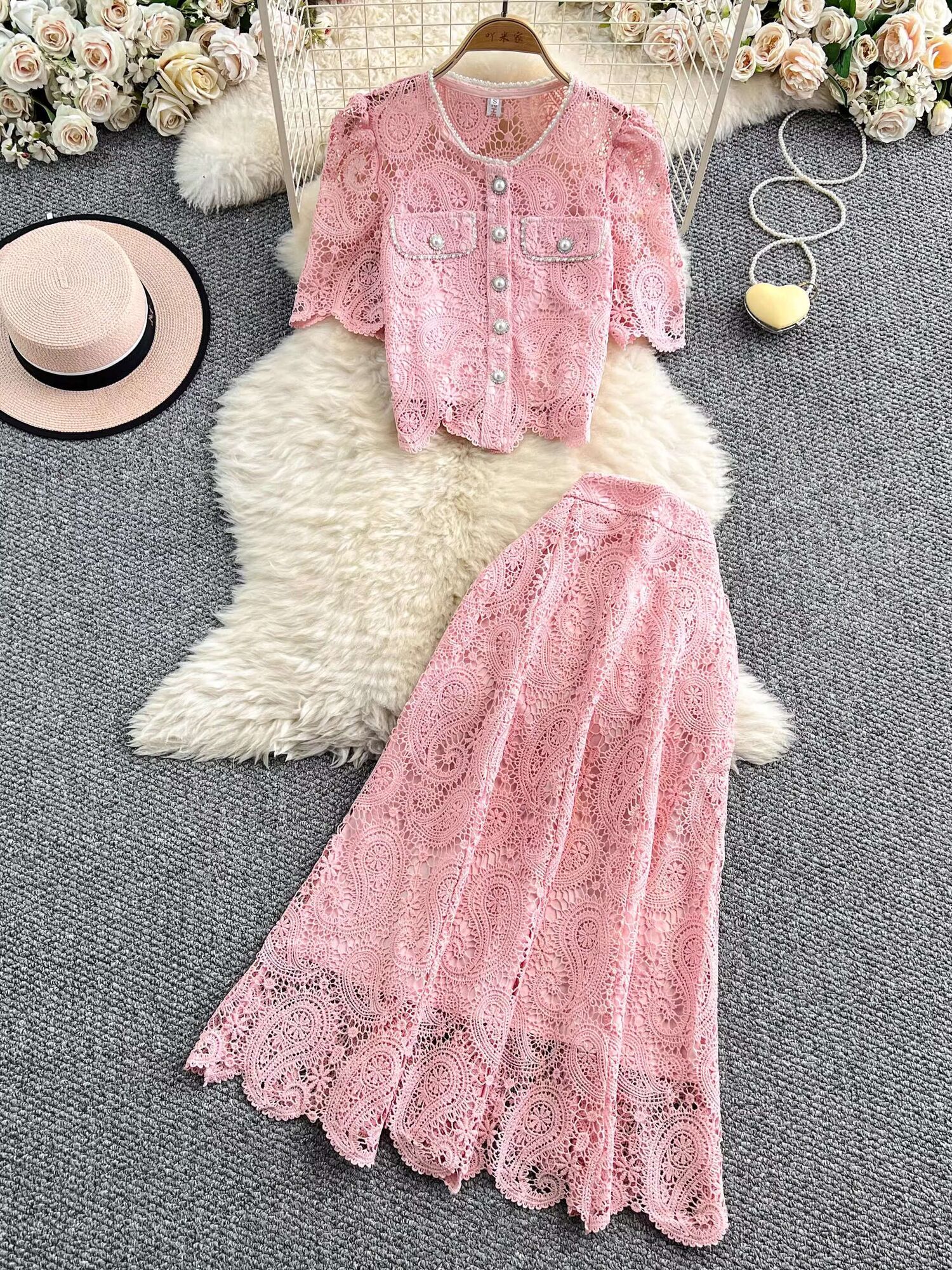 Elegant Pearl Long Dress Suits – обзор и цена Midi Skirt Floral