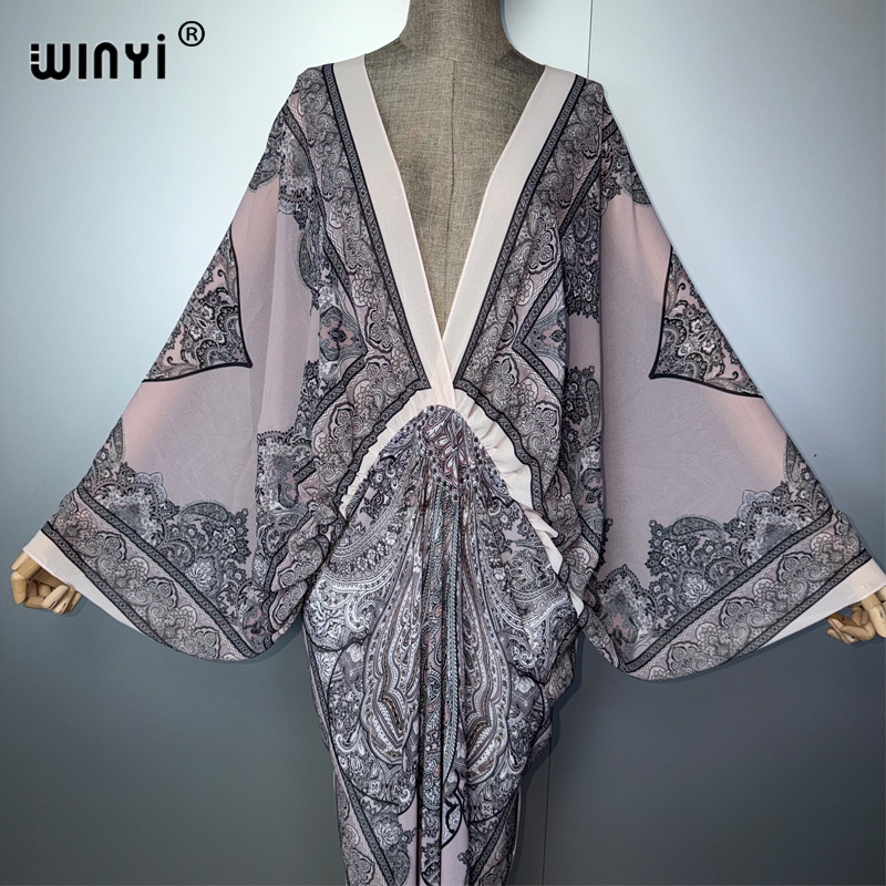 WINYI V-neck Sexy Dress Arabic – обзор и цена Cover Up Kaftan