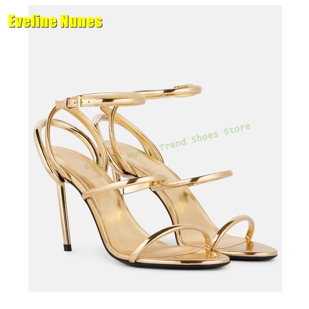 Golden Strappy Metallic Leathe – обзор и цена Sandal Strappy Heeled