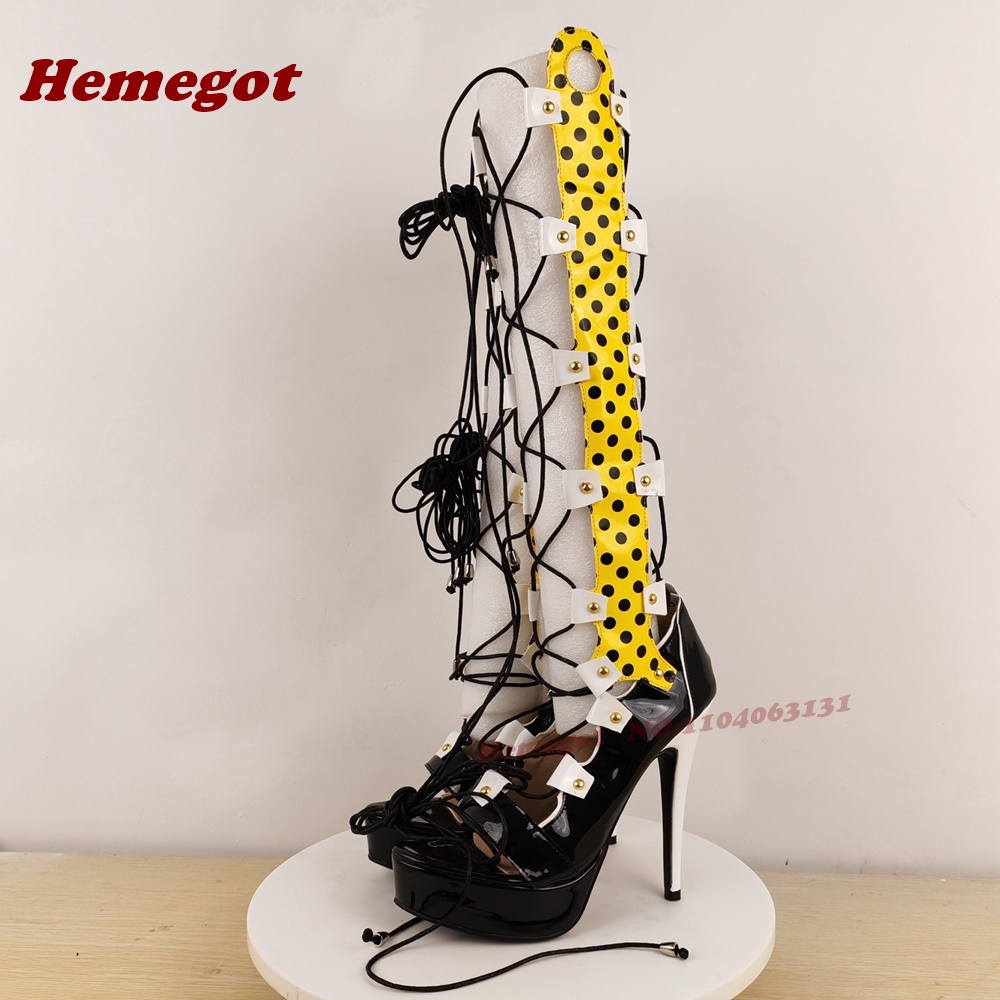 Colorful Platform Lace-Up Sand – обзор и цена Sandal Strappy Heeled