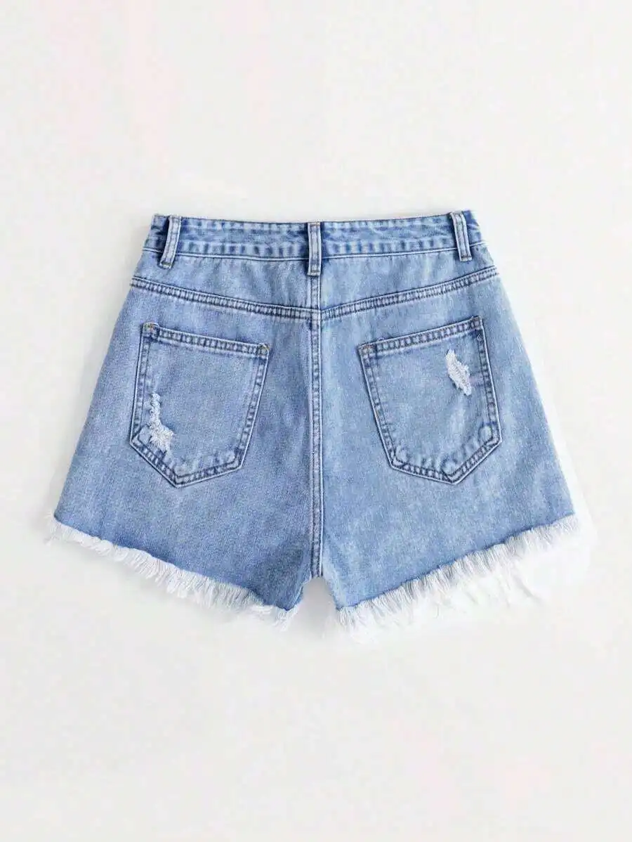 Womens Distressed Denim Shorts – обзор и цена Shorts Denim Frayed