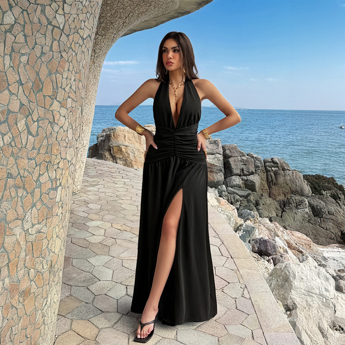 Women's Dress 2 Colors Halter  – обзор и цена Maxi Dress Halter