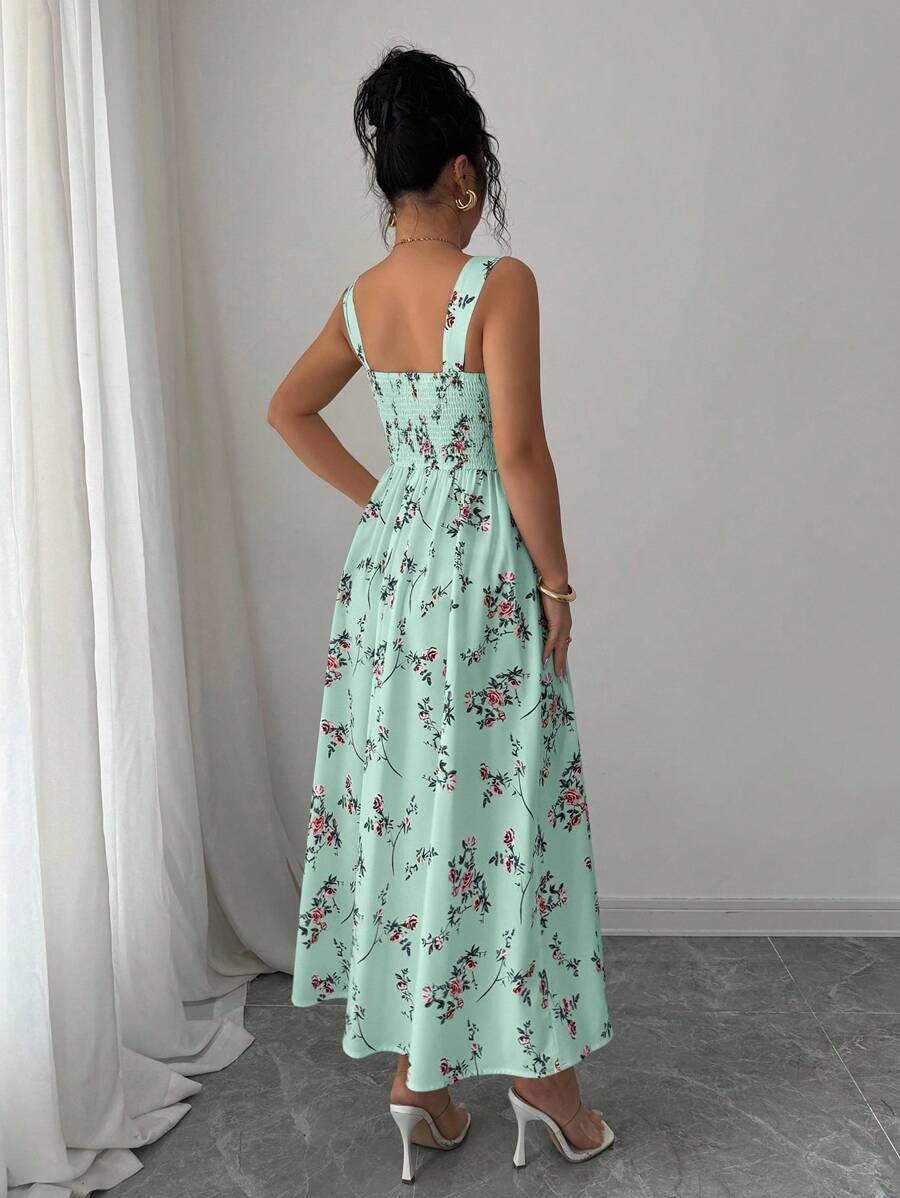 Mint Green Floral Midi Dress W – обзор и цена Midi Skirt Floral