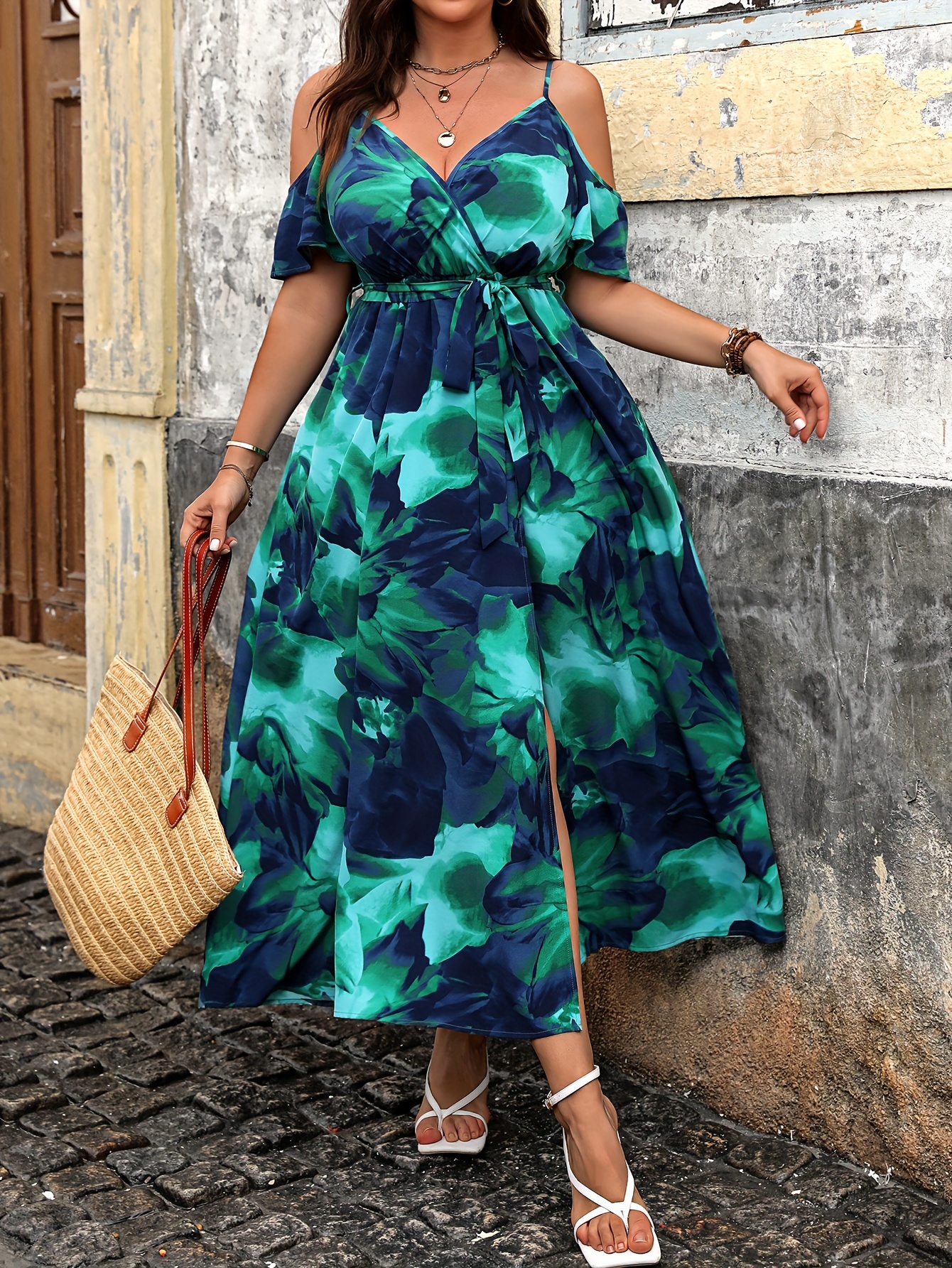 Plus Size Women's Summer Casua – обзор и цена Romper Floral Print