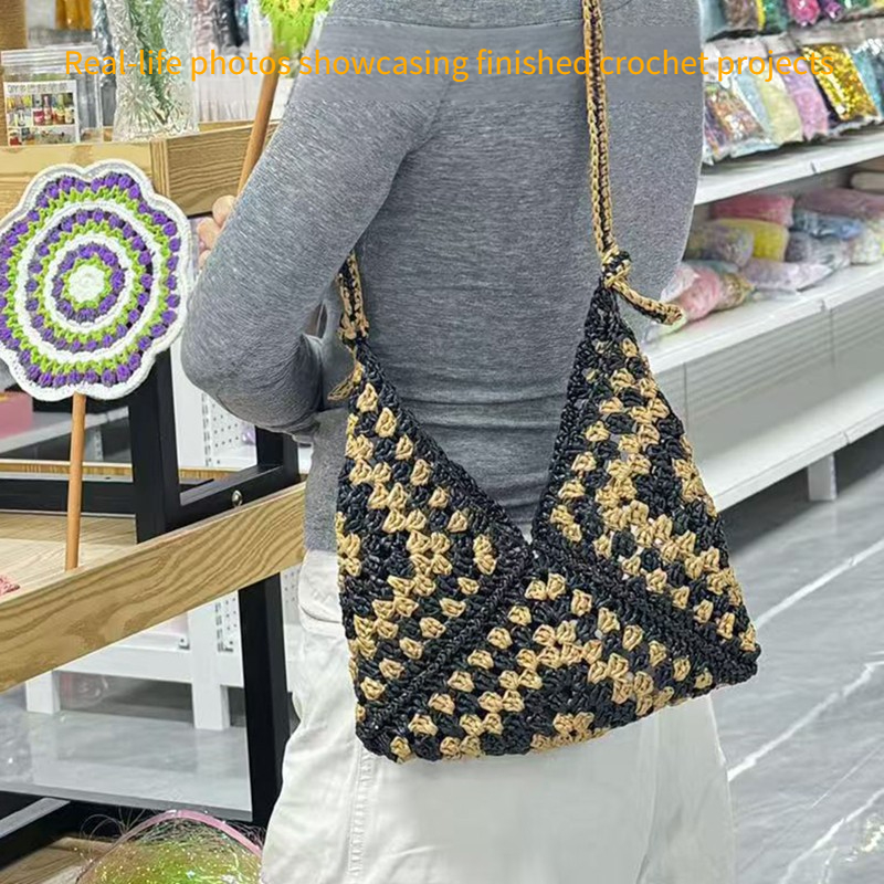 100g/pcs Flat Raffia Paper Yar – обзор и цена Crochet Bag Raffia