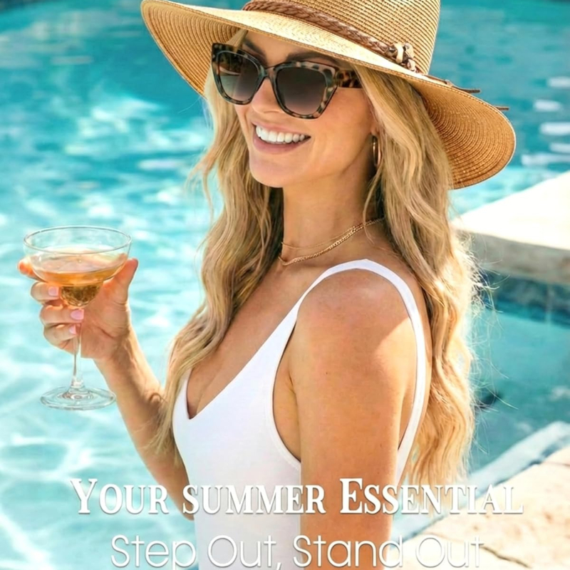 1pc Summer Straw Beach Sun Hat – обзор и цена Hat Floppy Wide