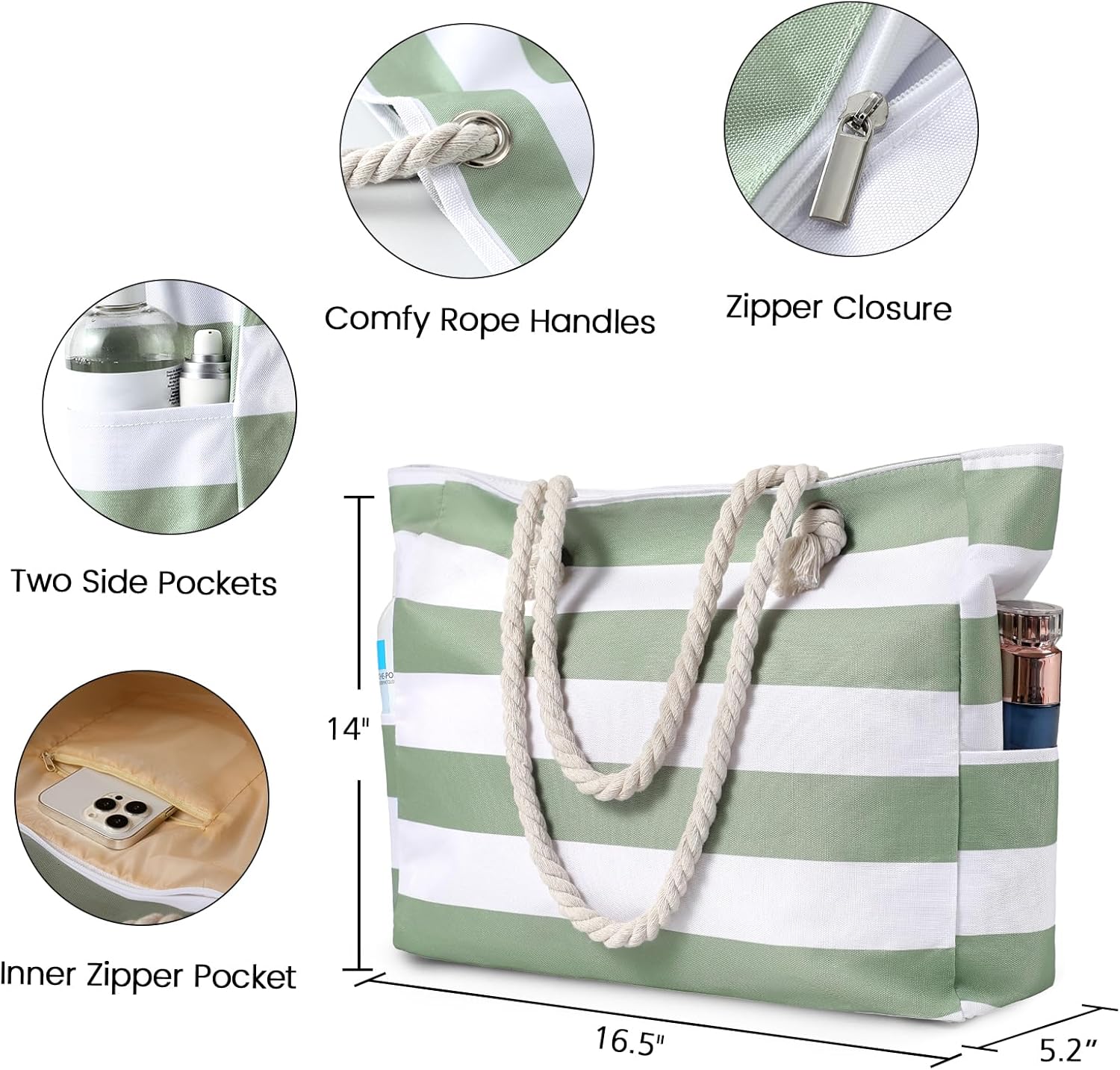 Large Waterproof Beach Tote Ba – обзор и цена Tote Bag Beach