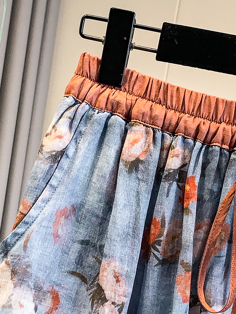 Fashionable Artistic Large Siz – обзор и цена Midi Skirt Floral