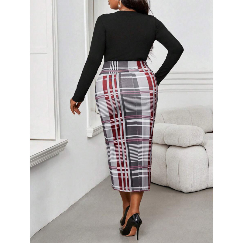 Floral Print plus Size Skirt L – обзор и цена Midi Skirt Floral