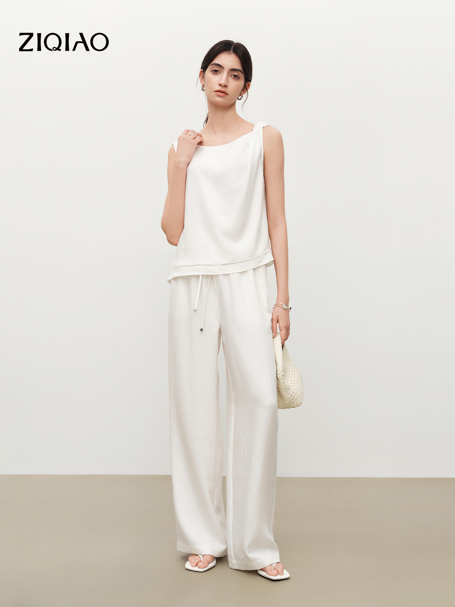 ZIQIAO Relaxed Old Money Style – обзор и цена Linen Pant Wide