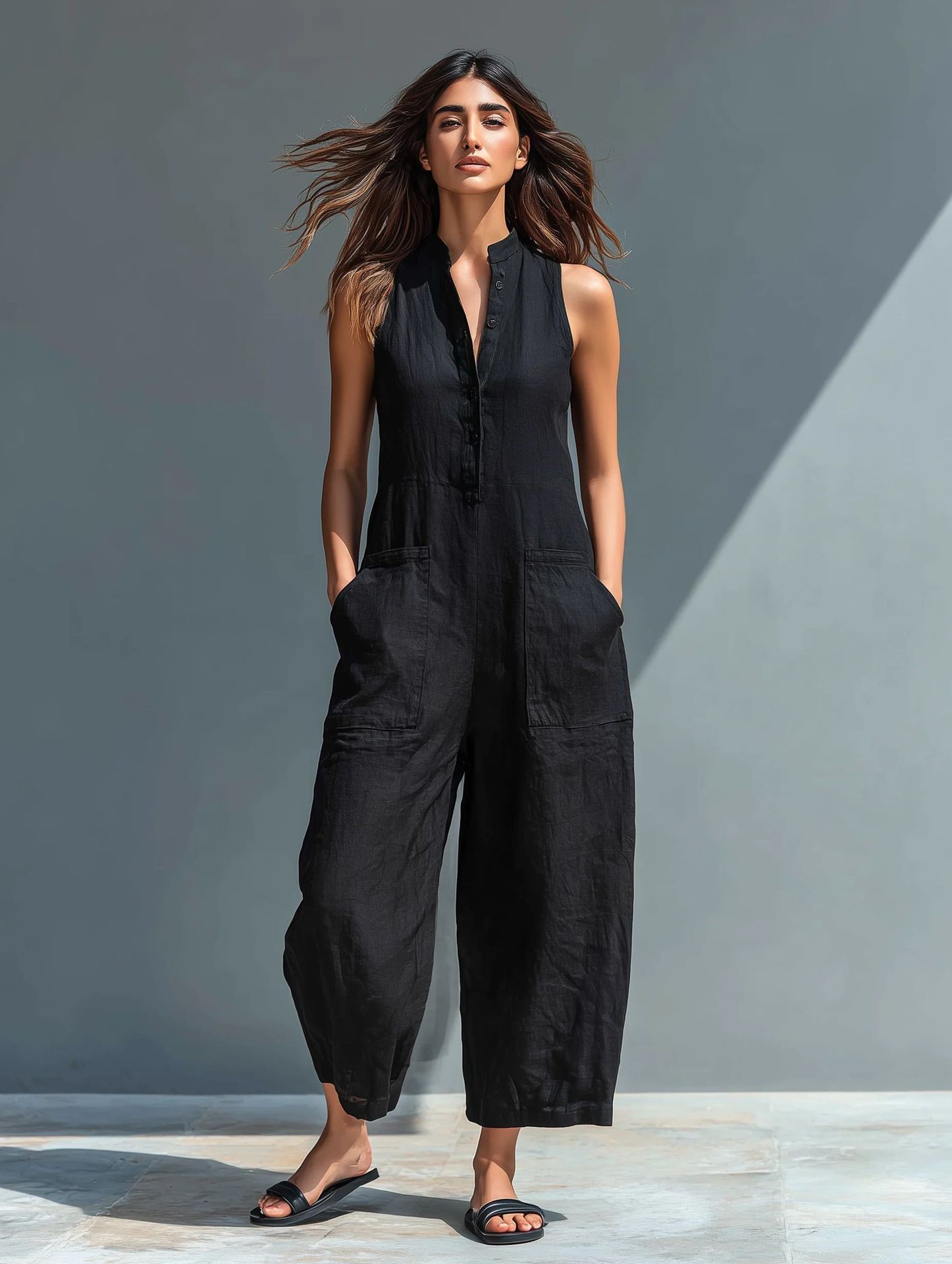 Summer Women's Clothing Sleeve – обзор и цена Jumpsuit Linen Relaxed