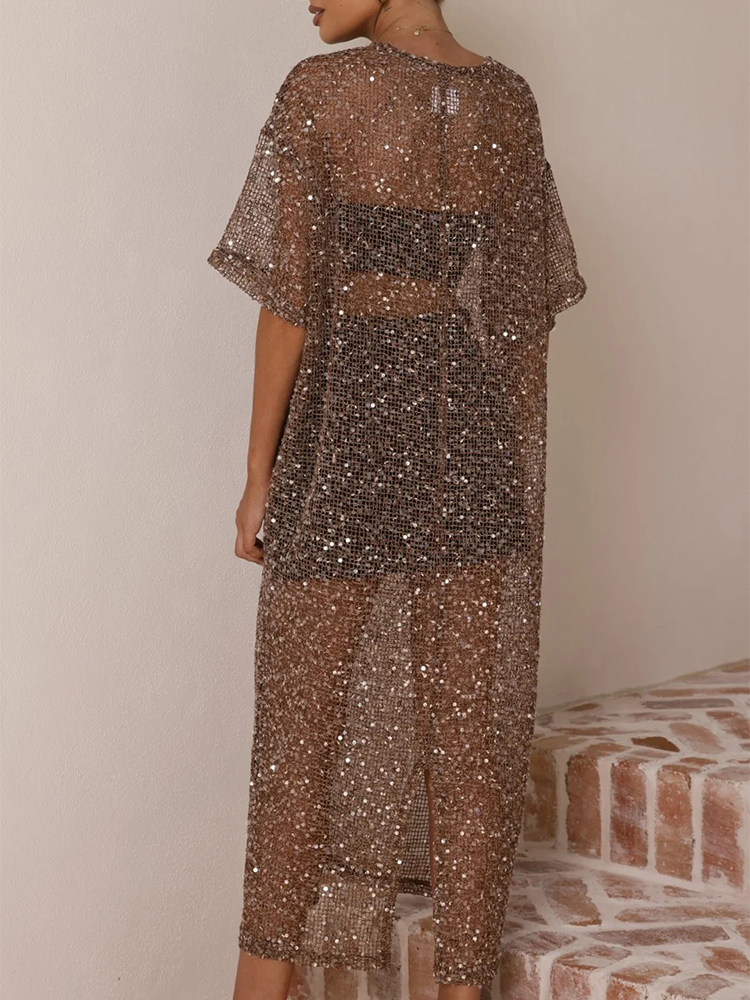 Female O-neck Loose Summer Lon – обзор и цена Cover Up Kaftan