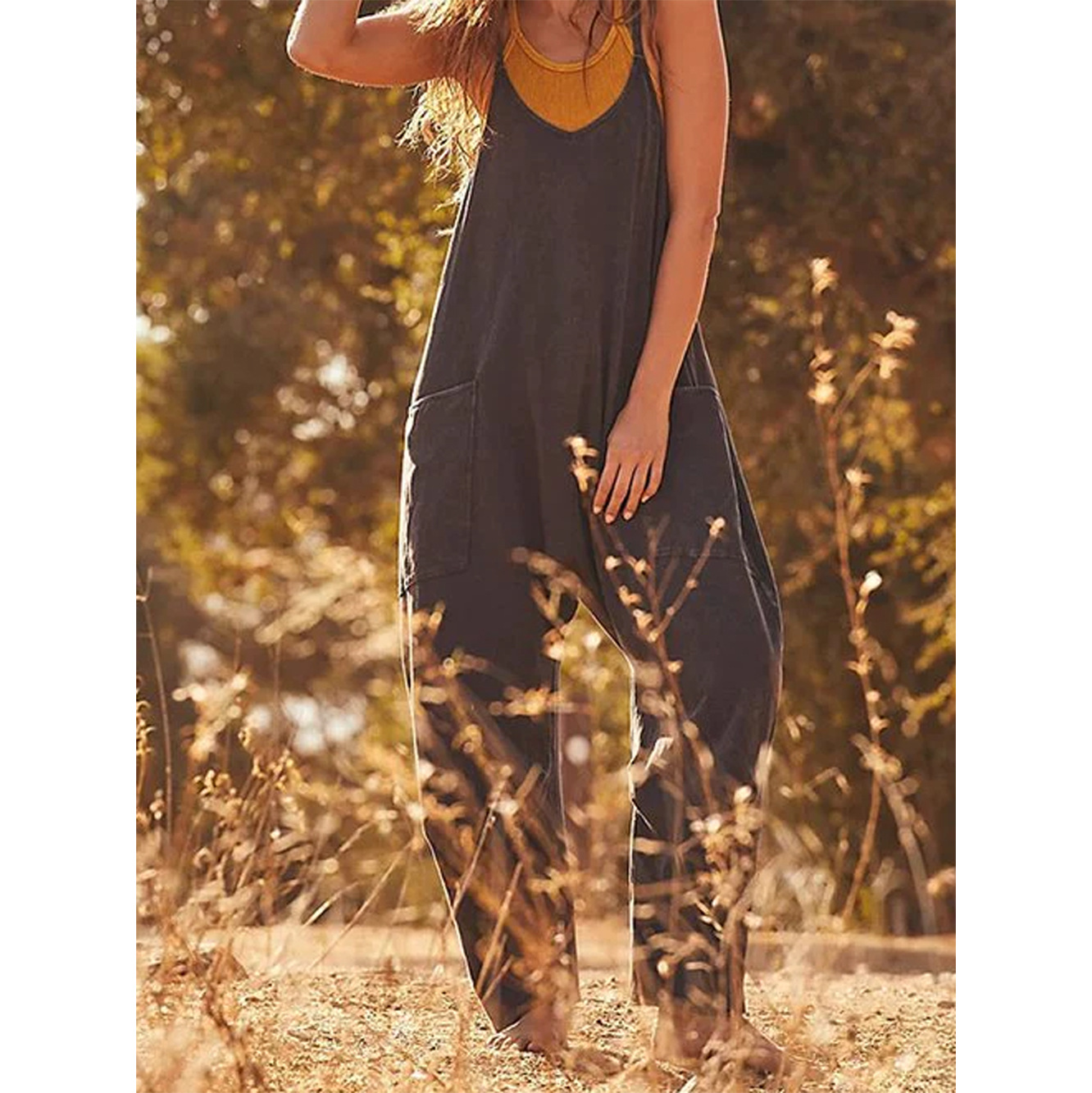 Loose Summer Jumpsuit Casual   – обзор и цена Jumpsuit Linen Relaxed