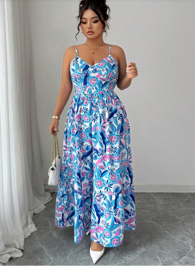 Plus Size Women's Floral Print – обзор и цена Romper Floral Print