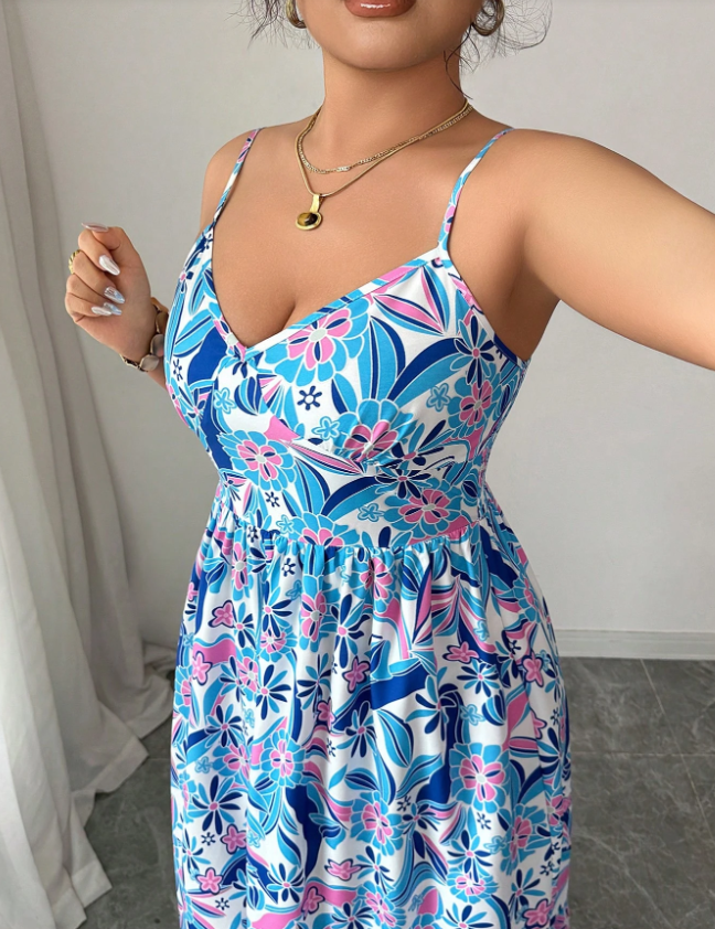 Plus Size Women's Floral Print – обзор и цена Romper Floral Print